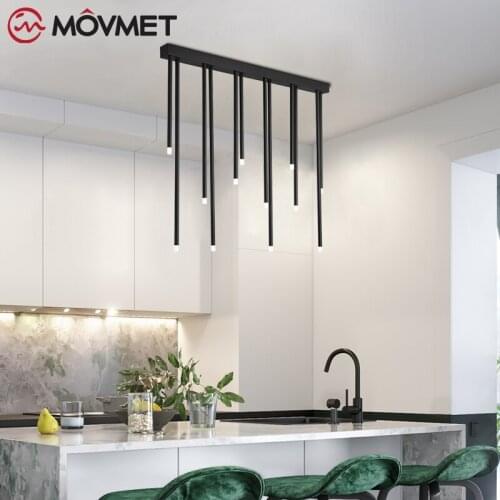 Modern LED Chandelier Lighting For Living Dining Room Black Gold New Hanging Lamp Iron Art Lighting Hanging Fixtures