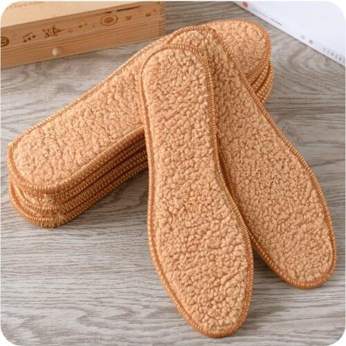 Warm male and female sports in cotton padded insole autumn winter heating deodorant thickened alpacafiber insole Sports shoe pad