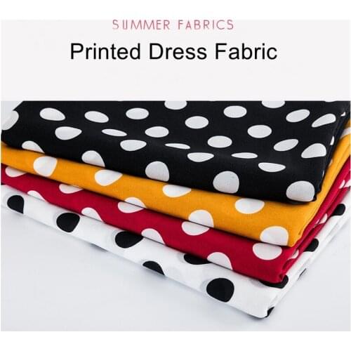 Printed Dress Fabric for Sewing Clothes Chiffon Fabric for Dress Jacket Skirt Sling Dress DIY Manual Needlework Dot Tulle Cloth