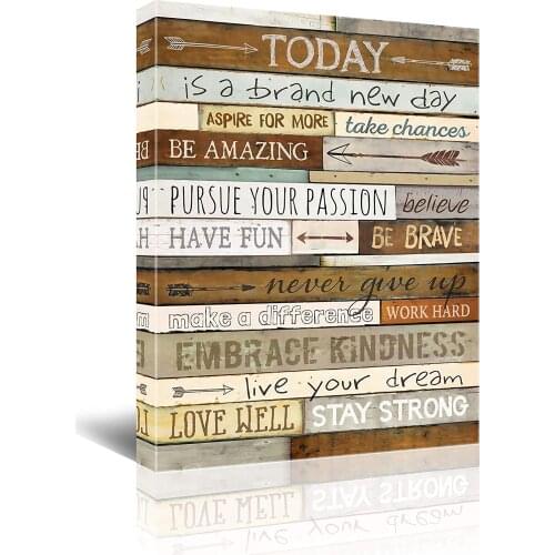 Inspiration Word Posters Vintage Printing Canvas Art Home Decoration Never Give Up Wall Picture Bedroom Living Room Enterprise