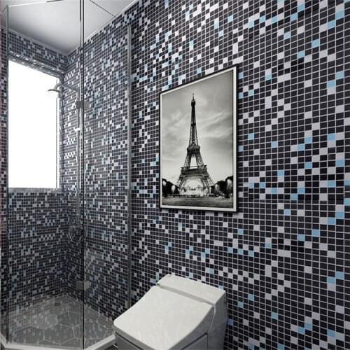 Bathroom Decoration Waterproof Home Wallpapers Mosaic Wall Stickers Toilet Kitchen Oil-Proof Tile Vinyl Papel De Pare Room Decor