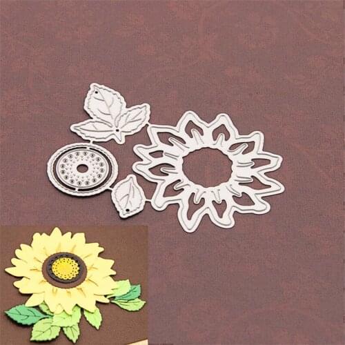 8.5x5.8cm Sunflower Mosaic Cutting dies metal crafts paper die-cutting /DIY embossing Easter and New Year Scrapbooking