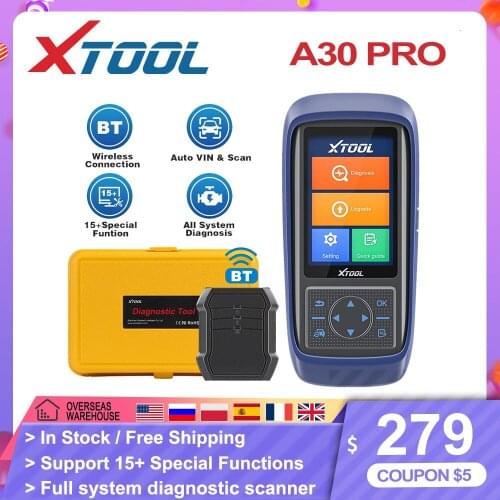 XTOOL A30 PRO Bluetooth OBD2 Scanner Touch Screen Car Automotive Full System Diagnostic Tools Special Functions Auto Code Reader