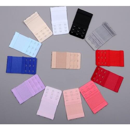 1PC Women Elastic 3 Hooks 3 Rows Bra Extender Back Clip Strap Clasp Buckle Adjustable Belt Buckle Underwear Buckle Extension