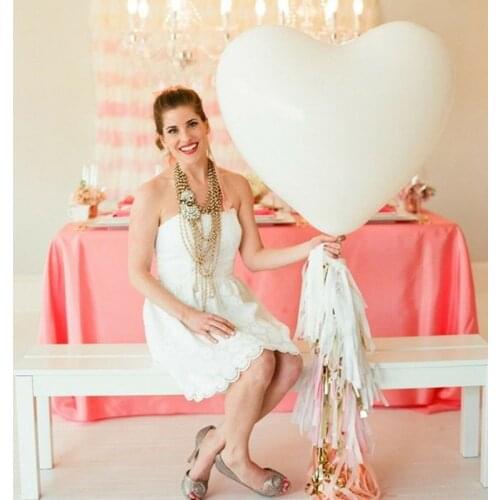 1PCS 36 Inch Jumbo Heart Shaped Latex Balloon Lover Romantic Wedding Anniversary Party Valentines' Decoration Air Balloons