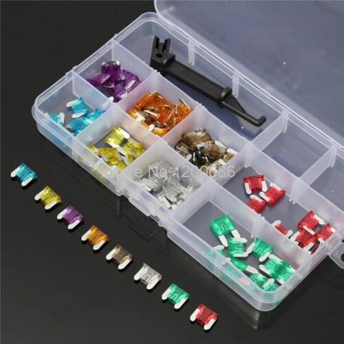 100pcs 3A 5A 7.5A 10A 15A 20A 25A 30A For Car Auto Truck AMP Low Profile Micro Blade Mini Fuse Assortment Set