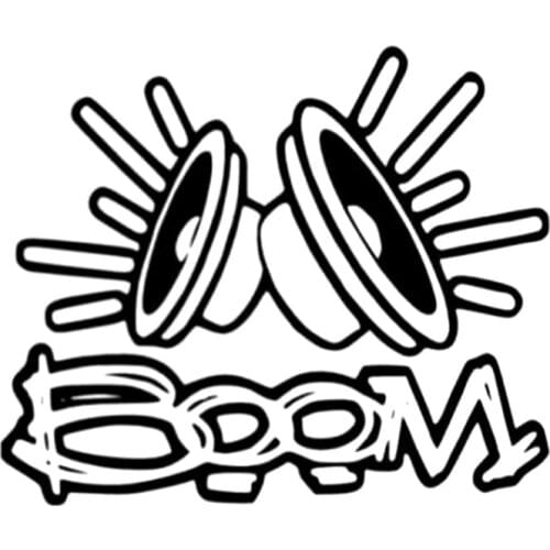 11.9CM*10CM Boom Funny Car Window Bumper JDM Vinyl Decal Sticker Motorcycle Decorating Stickers Black Sliver C8-1109