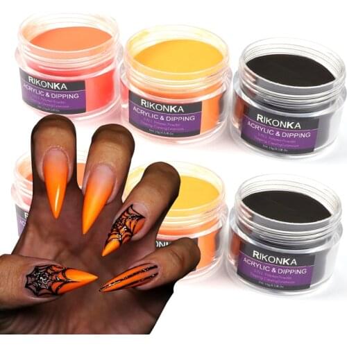 15g Acrylic Powder For Nails Glitter Dust Black Carving Crystal Polymer Nail Art Decorations 3D Crystal Polish Manicure Supplies