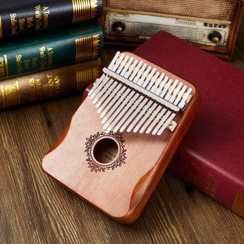 17 Keys Kalimba Thumb Piano High Quality Wood Mahogany Body Musical Instruments With Learning Book Tuning Hammer Kalimba Piano