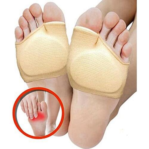 2pcs Metatarsal Sleeve Pads Half Toe Bunion Sole Forefoot Gel Pads Cushion Half Sock Supports Foot Care Tool