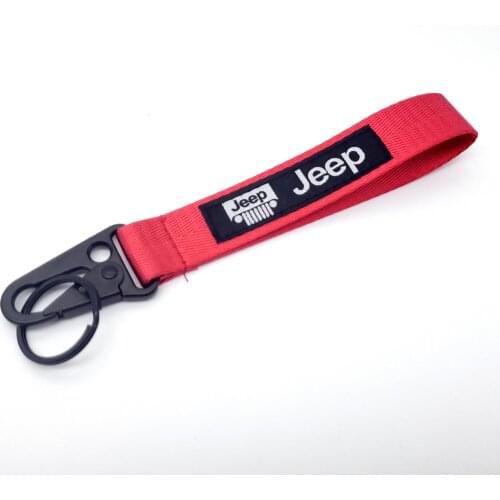2020 Fashion Embroidery Key Holder Chain Car Auto Motorcycle Collection Embroidered Badge Keyring Keychain for jeep