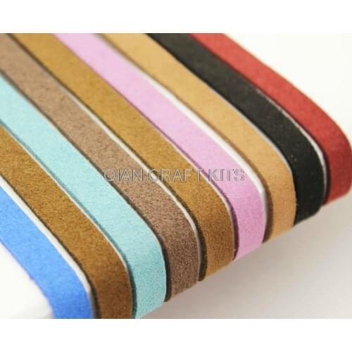 40meters mixed colors 8mm Microfiber cord Microsuede Cord, Faux Suede cord Faux velour cord Jewelry Beading Supply flat
