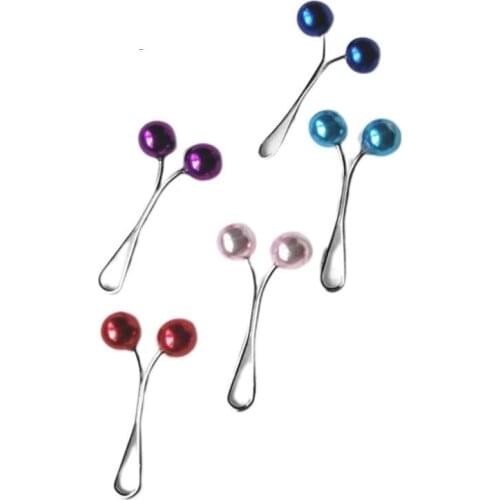 5Pcs/Set Islamic Muslim Women Headscarf Hijab U Clips Glitter Colored Imitation Pearl Charms Shawl Ethnic Abaya Brooch Pins