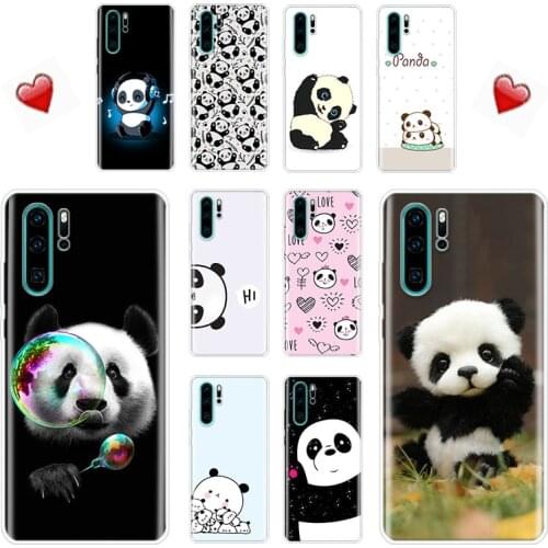 Cute Cartoon Panda Hawei Cover For P Smart 2020 2019 Case For Huawei P10 P20 P30 Llite P40 Pro Coque For P Smart Z Phone Shell