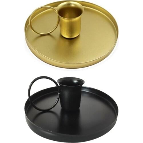 Black Candle Holder Candles Stand Metal Wrought Iron Candlesticks Home Art Gift For Weddings Dinners Party Decorations Holders