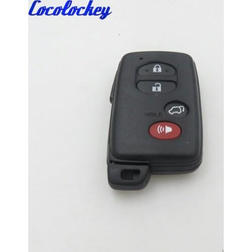 Cocolockey NEW 4 BUTTON SMART KEY CASE SHELL FOB FOR Toyota Rav4 Highlander Prius No Logo