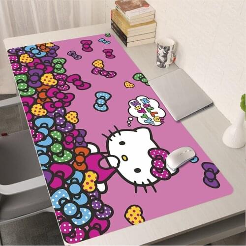 Cartoon Hellos Cat Kittys Mouse Pad Speed Gamer Rug Mat Mini Pc Table Kawaii Desk Mats Small Mousepad Gaming Accessories Deskpad