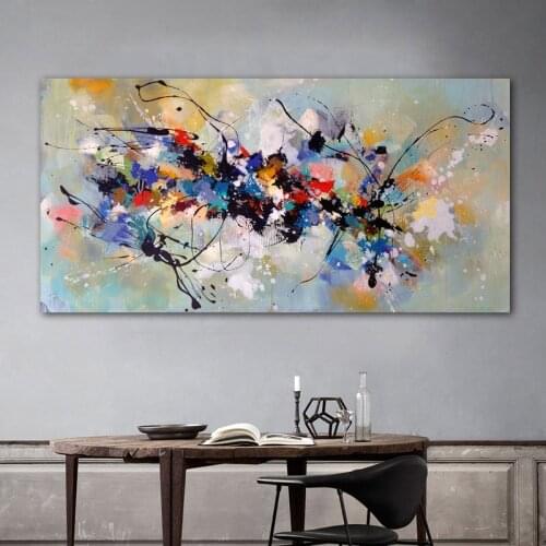 Colorful Canvas Painting Abstract Art Posters and Prints Scandinavian Wall Art Pictures for Living Room Cuadros Home Decoration