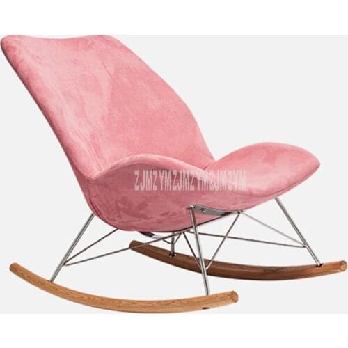 Louis Fashion Single Rocking Chair Leisure Home Balcony Solid Wood Old Man Adult Lazy Lounge Chair Sofa Living Room Furniture