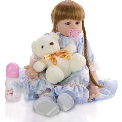 100% Handmade Doll toy Vinyl Silicone reborn Baby Doll Realistic Princess Toddler Reborn Doll for Children fashion Birthday Gift