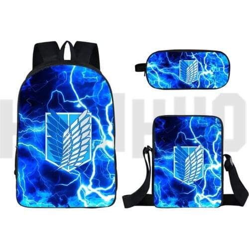 Mochilas Attack on Titan Season 4 Backpack Men 3D Printed Travel Bookbag 16 Inch Anime Bagpack School Bags Attack on Titan Bag