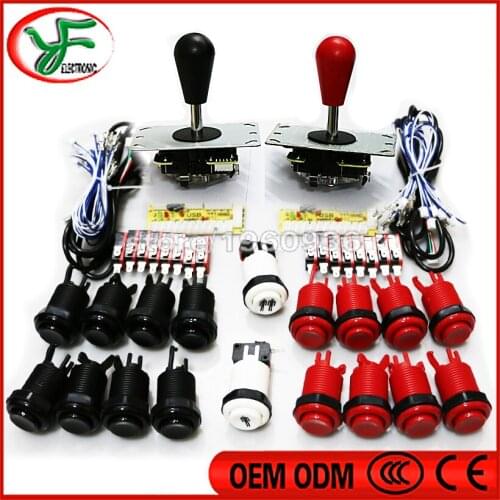 Arcade Cabinet DIY Kit for Sanwa Style Joystick +Mame USB to PC Zero Delay USB Encoder + HAPP style Arcade Push Button