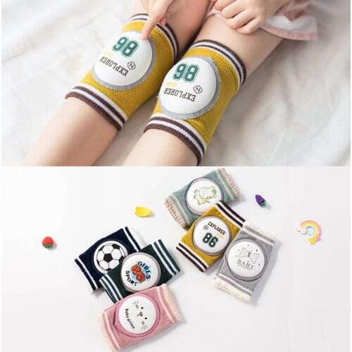 New Summer Newborn Knee Brace Baby Care Toddler Anti-fall Knee Breathable Baby Cartoon Crawling Protective Gear Socks 0-3 Years