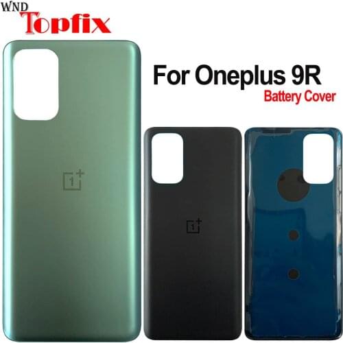 Original Glass For OnePlus 9R Back Battery Cover Door Rear Glass 9R Battery Cover 1+9R Housing With Adhesive