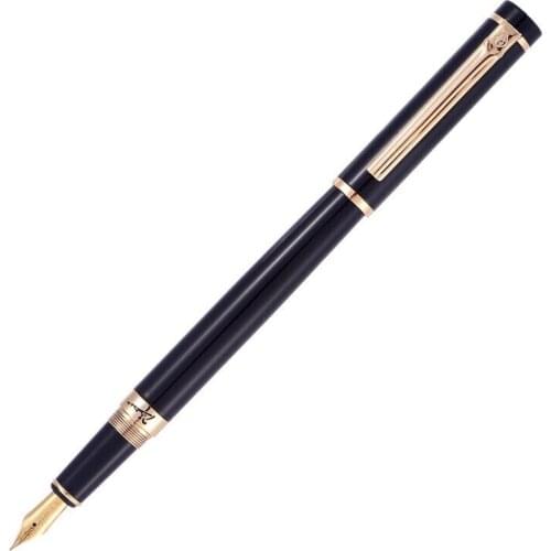 Picasso Pimio 908 Century Pioneer Luxury Black and Gold Clip 0.5 Iridium Nib Fountain Pen with Original Gift Box Ink Metal Pens