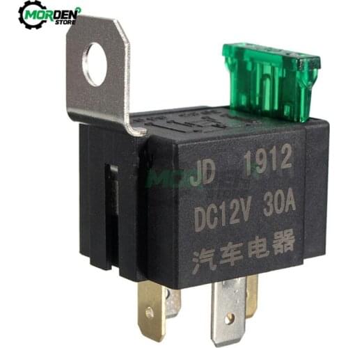 Fused On/Off Car Motor Automotive Fused Relay DC 12V 30A 4 Pin 4P SPST Metal Auto Replacement Parts