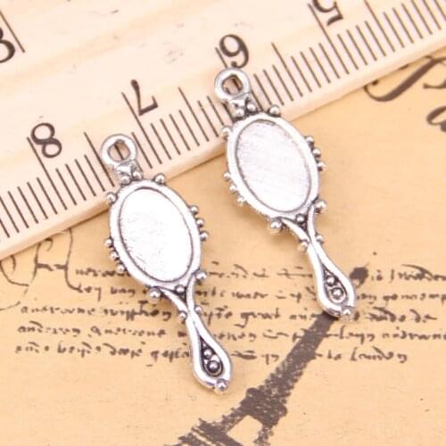 30pcs Charms devil mirror 27x10mm Antique Pendants,Vintage Tibetan Silver Jewelry,DIY for bracelet necklace