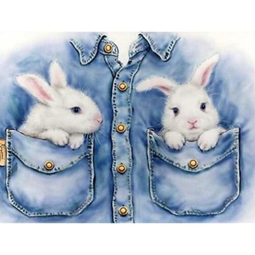 Full square diamond painting easter rabbit embroidery mosaic stickers diamond dotz rhinestone picture puzzle drawing wall decor