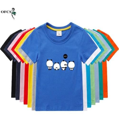 Retail Hot 50%OFF Childrens Short Sleeve T-shirt Summer Cotton Unisex Cartoon T-shirts Boys & Girls New Tops Kids Shirt 2-12Yea