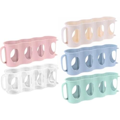 Portable Soda Can Organizer Canned Beer Refrigerator Refrigerated Storage Rack 4-compartment Freezer Storage Rack Freeze