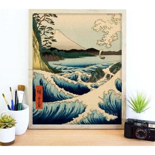 Whirlpool Print Ocean Poster Japanese Art Famous Artwork Wave Wall Decor Lover Gifts
