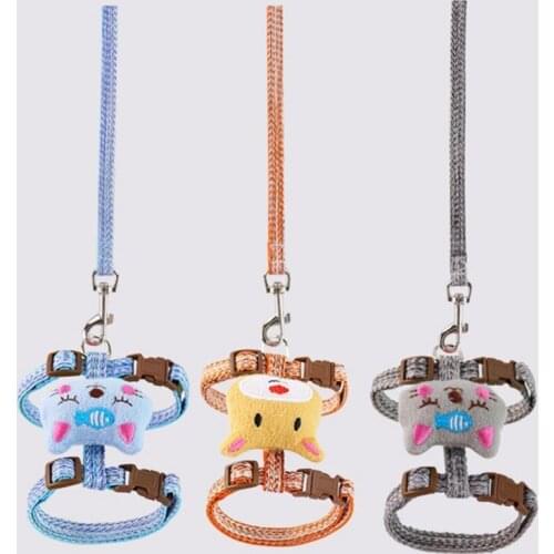 Puppy Kitten Harness And Leash For Animals Adjustable Pet Traction Harness Belt Cat Kitten Halter Collar