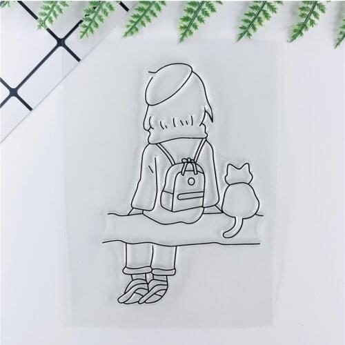 Sweet Girl NEW Clear Stamps For DIY Scrapbooking/Craft Supplies Bullet Journal Background Rubber Stamp Sentiment Card Making