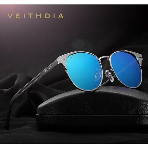 VEITHDIA Unisex Retro Aluminum Brand Sunglasses Polarized Lens Vintage Eyewear Accessories Sun Glasses Oculos For Men Women 6109