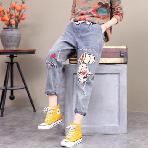 Женские джинсы с вышивкой SzBlaZe China At AliExpress