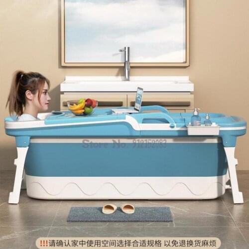 Bath Bucket Adult Foldable Adult Bath Bucket Bath Basin Thickened Whole Body Bath Bucket Artifact Household Bathtub