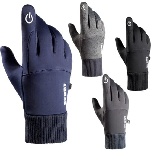 Waterproof Gloves Touch Screen Windproof Plus Velvet Outdoor Wild Hike Sports Ski Autumn Winter Warm Gloves Riding Equipment