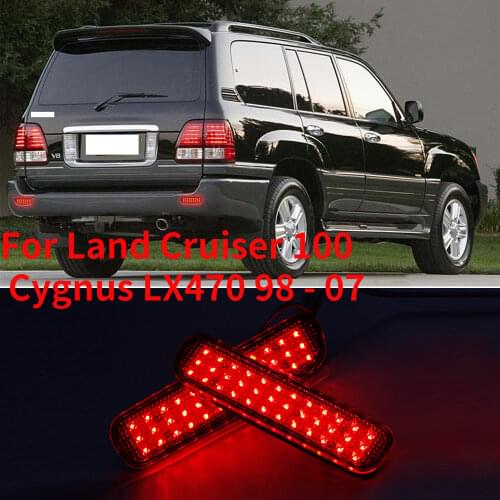 CAPQX For Land Cruiser 100 Cygnus LX470 98 - 07 Rear Bumper LED Tail Light Reflector Fog Light Brake Light Parking Warning lamp