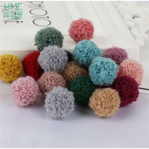 10Pcs Pompom 20mm Multicolor Soft Pompones Fluffy Plush Crafts DIY Pom Poms Ball Furball Home Decor Sewing Supplies Wholesale