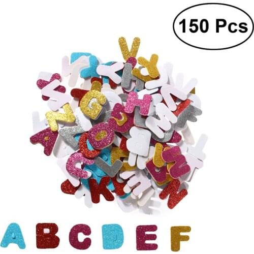 150 pcs Assorted Colors Glitter Stickers Letter Sticker Self Adhesive Letters for Kids ry Kindergarten