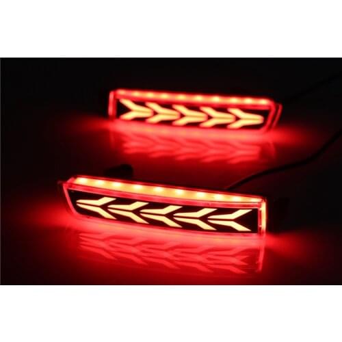 2pcs For Infiniti FX QX70 ESQ for Nissan LIVINA Quest Terra Kick LED Tail Rear Bumper Reflector Light Lamp Stop Fog Brake Light
