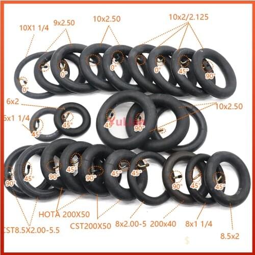 6/8/9/10 Inch 10X2.50 /2.125 6x1 1/4 8.5x2 9x2.50 Tube Innertube for Mini Electric Scooter Baby Stroller Pram Scooter
