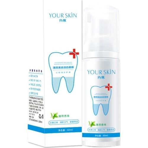 60ml Whiten Teeth Cleaning Mousse Oral Hygiene Stains Spots Foam Dental Bubble Toothpaste Teeth Remover Cleaner Tool Tooth K0B6