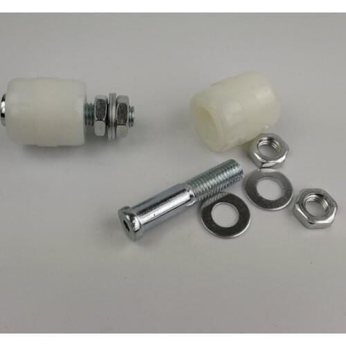 White sliding gate nylon rollers/wheels/pulleys,door rollers,limit door wheel,Sliding door guide wheel wth bolt M14x68 and nets