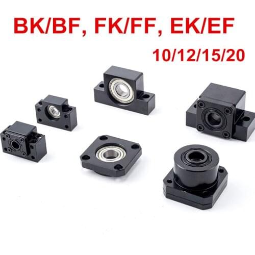 BK BF Set: BK10 BF10 BK12 BF12 BK15 BF15 BK20 BF20 for SFU1204 SFU1605 SFU2005 BallScrew End Support CNC parts