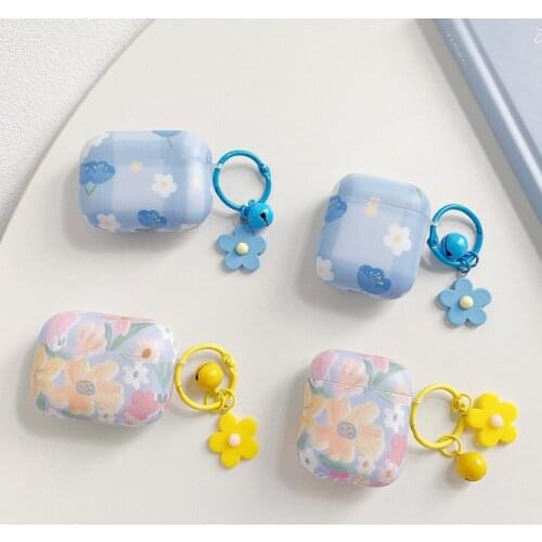 For Apple AirPods 1/2 Case Cute Korea Flower Pendant Earphones Case for Airpods Pro 3 Case Luxury Protect Headset Cover Air Pods